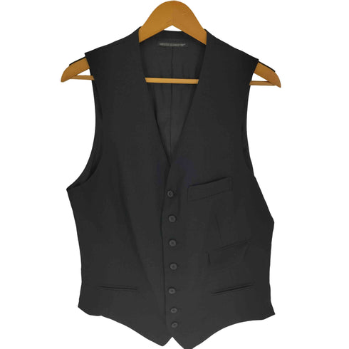 ヨウジヤマモトプールオム Yohji Yamamoto POUR HOMME 25SS WOOL GABARDINE 7 BUTTONS VEST ウール ギャバジン 7ボタン ベスト メンズ JPN:2